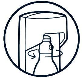  Schéma d’une valve de cylindre de CO₂ à vissage montrant la connexion filetée.