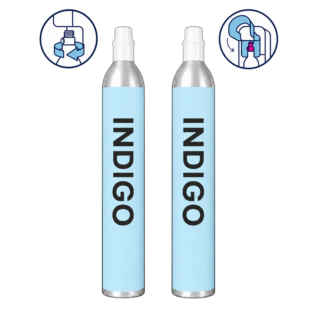Échange de bonbonnes de CO₂ Indigo